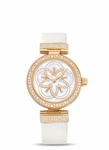 Omega LadyMatic Co-Axial 34 Yellow Gold Diamond / Diamond Flower 425.67.34.20.55.005 (42567342055005)